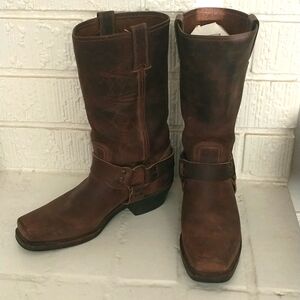 Frye Western Boots Authentic Vintage  12R Harness White Label Tan/Brown- 8.5 Med